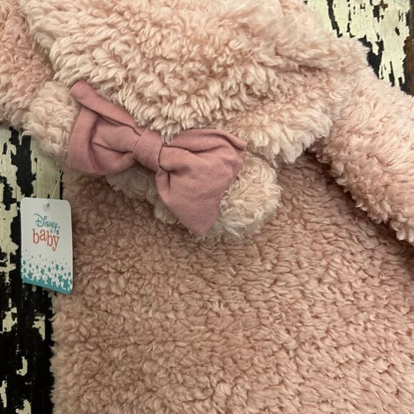 Disney Baby Minnie Mouse Hello World hooded NWT warm footed onesie. Size 0-3 mos - Picture 7 of 11